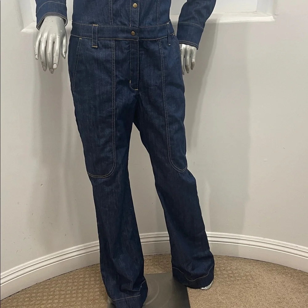 Land Of Distraction 70’s Inspired Women’s Blue Denim Overalls Jumpsuit Size 6